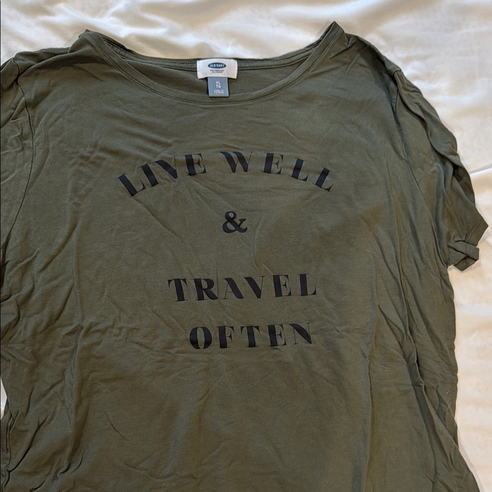 Olive Green Graphic Tee